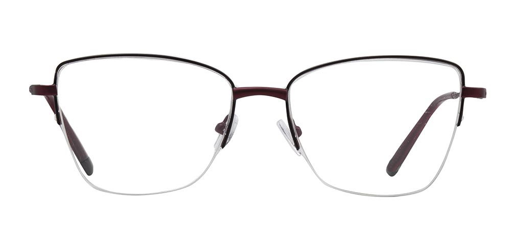 CARETTA CRTTA 7879-C.M0615 Optik Genç Kadın Köşeli Yarım Çerçeveli Metal - 1