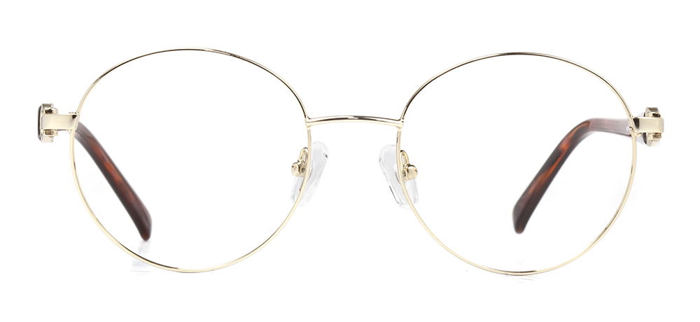 CARETTA CRTTA MTL 7551-C.01 Optik Genç,Yetişkin Kadın Oval Çerçeveli Metal - 1