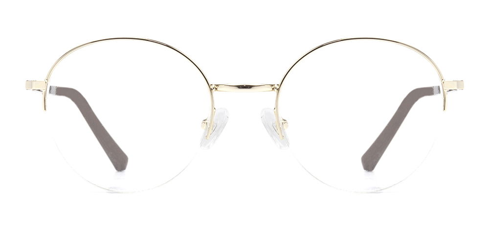 CARETTA CRTTA MTL 7552-C.01 Optik Genç,Yetişkin Erkek,Kadın,Unisex Oval Yarım Çerçeveli Metal - 1