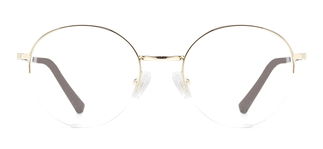 CARETTA CRTTA MTL 7552-C.01 Optik Genç,Yetişkin Erkek,Kadın,Unisex Oval Yarım Çerçeveli Metal - CARETTA