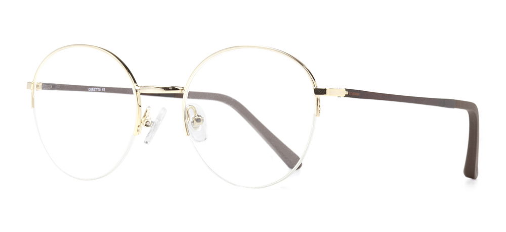 CARETTA CRTTA MTL 7552-C.01 Optik Genç,Yetişkin Erkek,Kadın,Unisex Oval Yarım Çerçeveli Metal - 2