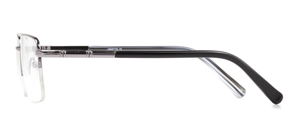 CARETTA CRTTA MTL 7553-C.02 Optik Genç,Yetişkin Erkek Köşeli Yarım Çerçeveli Metal - 3