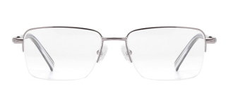 CARETTA CRTTA MTL 7553-C.02 Optik Genç,Yetişkin Erkek Köşeli Yarım Çerçeveli Metal 