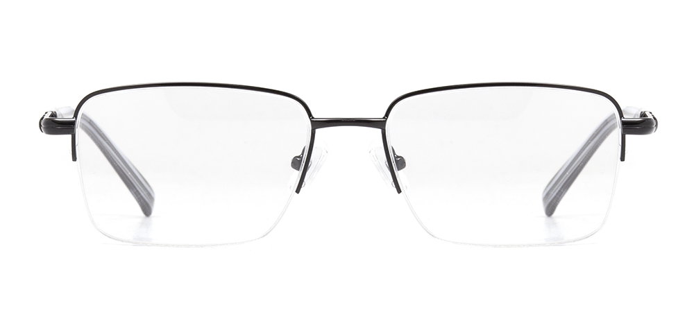 CARETTA CRTTA MTL 7553-C.03 Optik Genç,Yetişkin Erkek Köşeli Yarım Çerçeveli Metal - 1