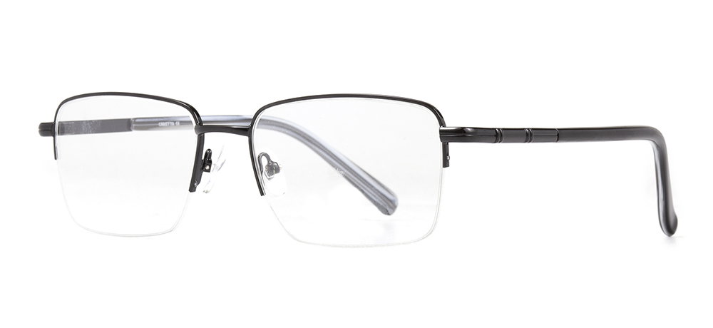 CARETTA CRTTA MTL 7553-C.03 Optik Genç,Yetişkin Erkek Köşeli Yarım Çerçeveli Metal - 2