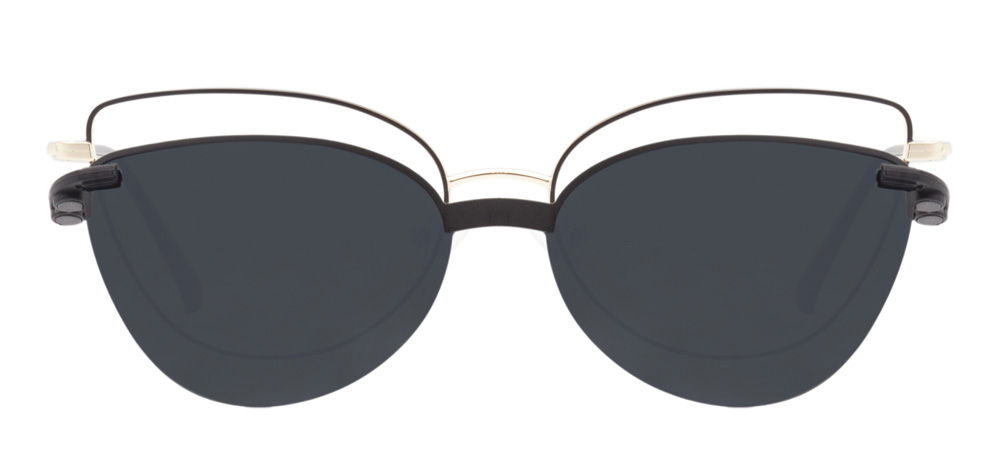 CARETTA CRTTA MTL 7561-C.01 Optik,Güneş Genç Kadın Çekik Çerçeveli Metal - 1