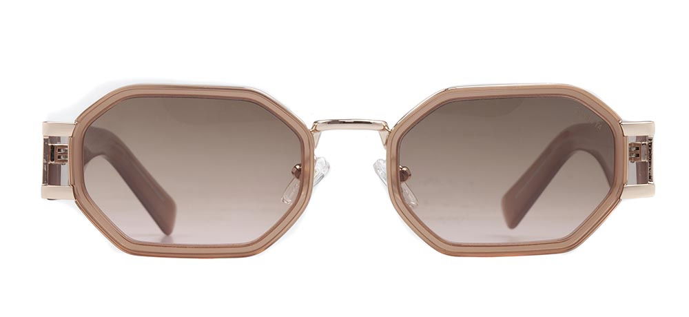 CARETTA CRTTAGÜNŞ 8606-C.02 Güneş Genç Kadın Geometrik Çerçeveli Metal UV400 - 1