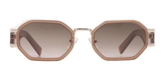 CARETTA CRTTAGÜNŞ 8606-C.02 Güneş Genç Kadın Geometrik Çerçeveli Metal UV400 