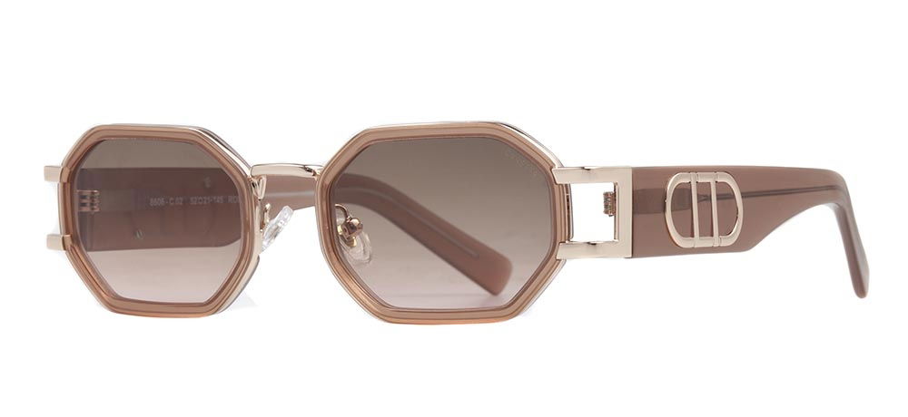 CARETTA CRTTAGÜNŞ 8606-C.02 Güneş Genç Kadın Geometrik Çerçeveli Metal UV400 - 2