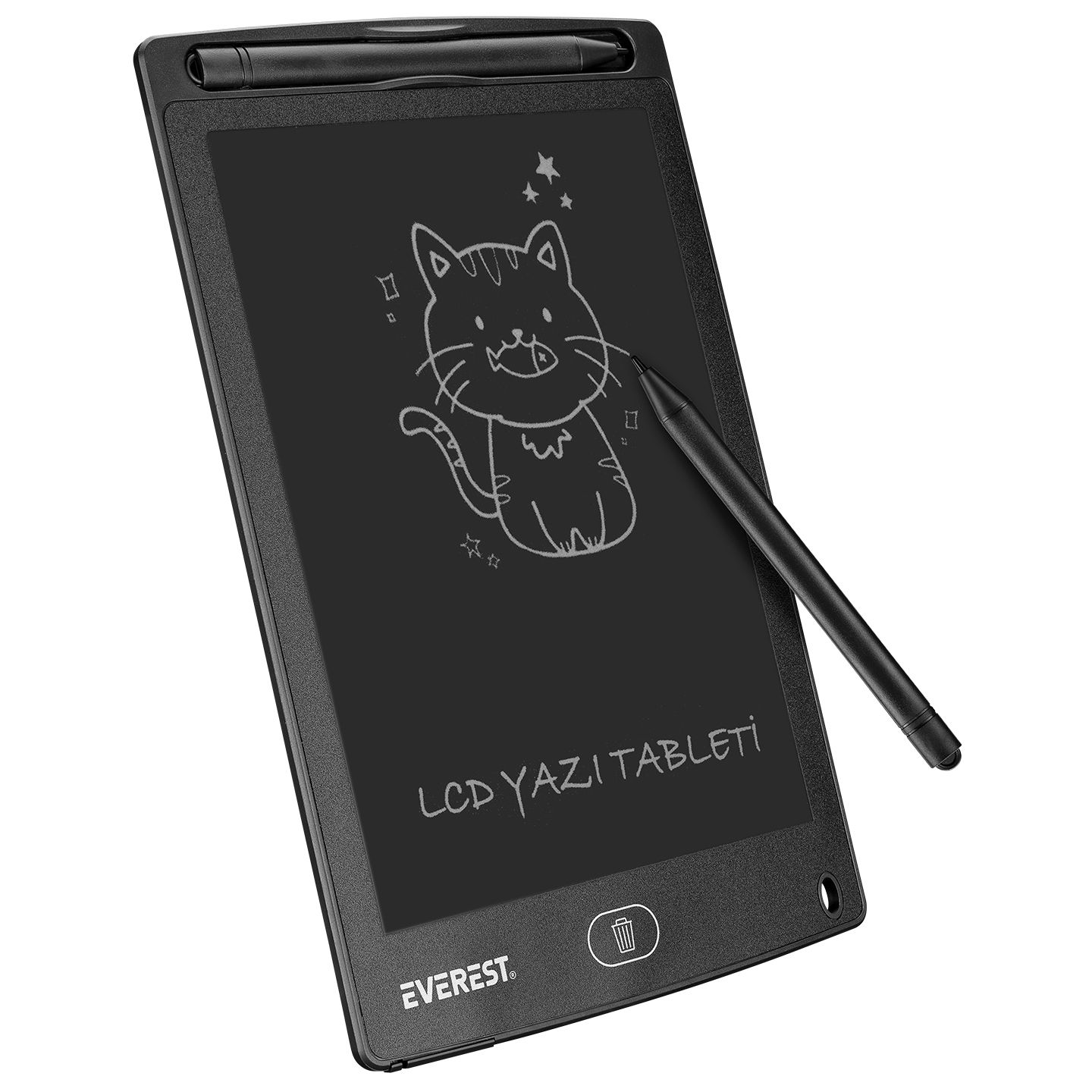 Everest EV-DY100 Siyah Tek Tuşla Sil Dijital Yazı Tahtası - 1