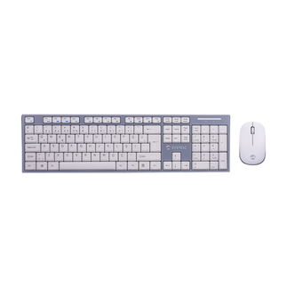 Everest KM-6063 Beyaz/Gri Kablosuz Q Multimedia Klavye + Mouse Set - Everest