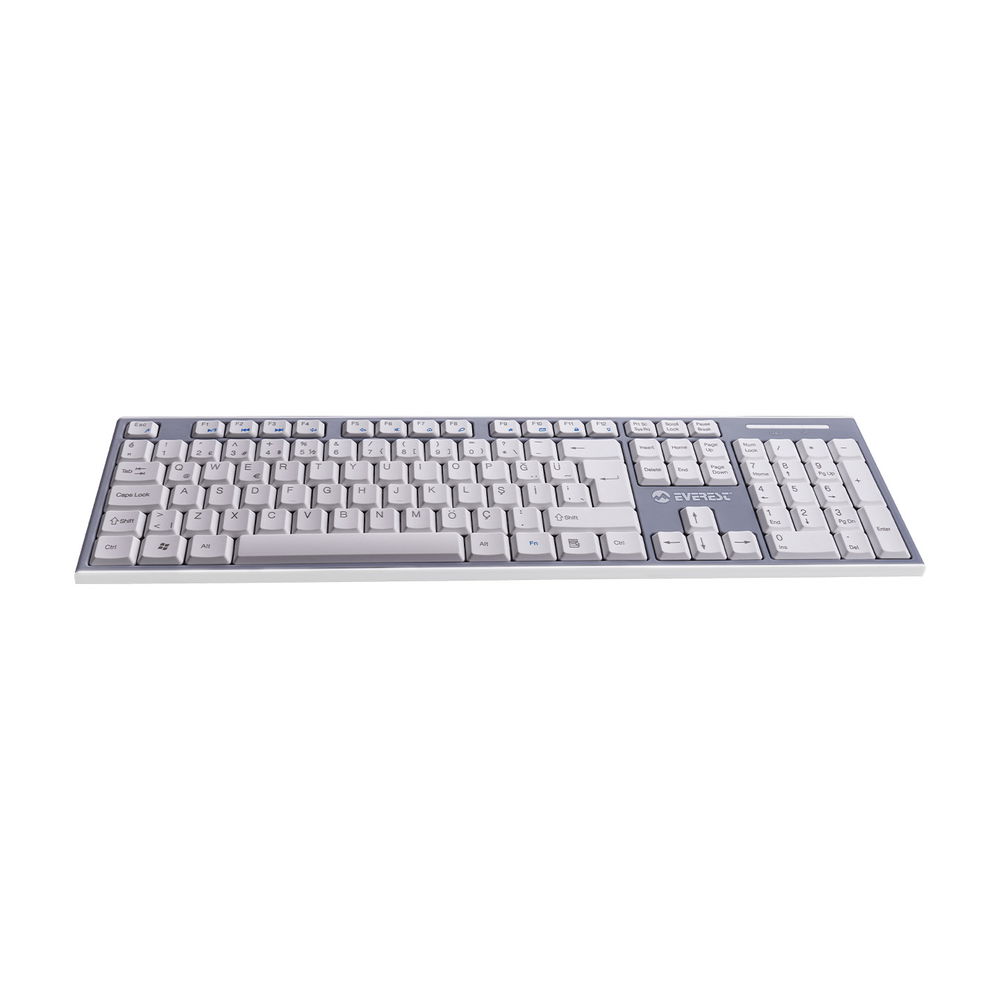 Everest KM-6063 Beyaz/Gri Kablosuz Q Multimedia Klavye + Mouse Set - 3