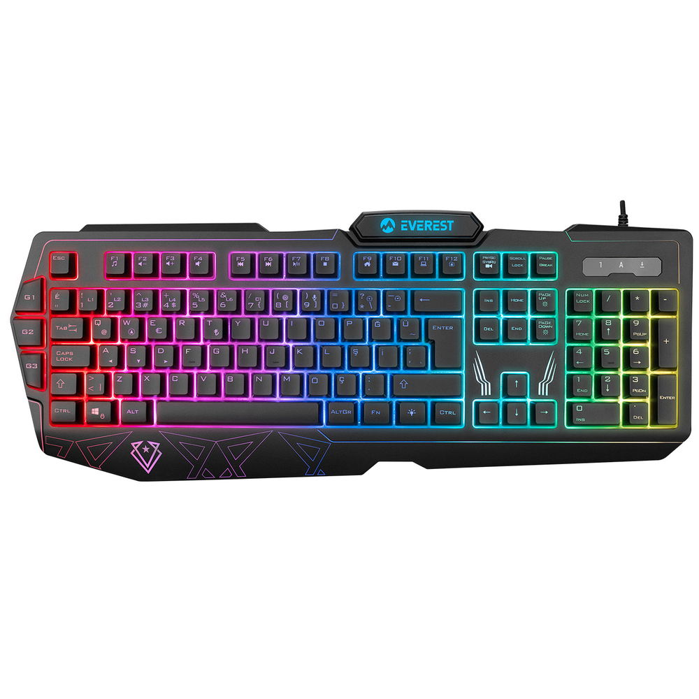 Everest KM-6168 FORMULA COMBO Usb 3 Makro Tuşlu RGB Aydınlatmalı Q Gaming Oyuncu Klavye Mouse Set - 3