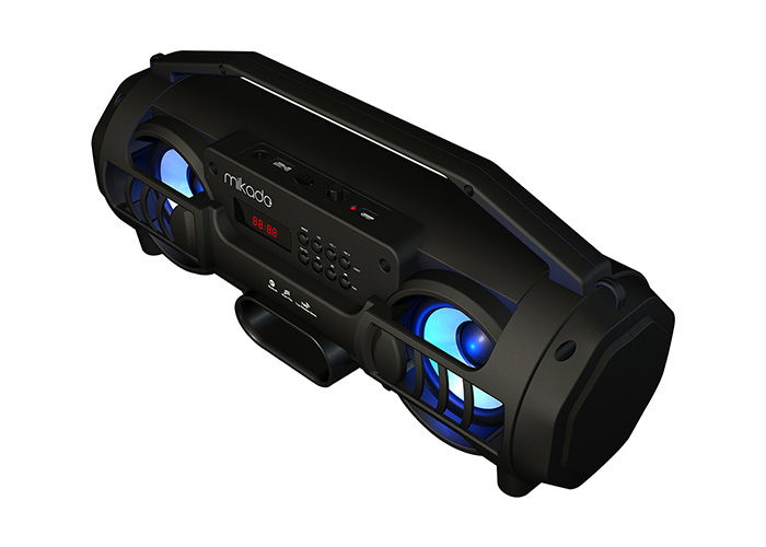 Mikado MD-BT38 Freestyle Siyah Işıklı BT/TF/USB/AUX/TWS Kablosuz MP3 Oynatıcı Hoparlör - 5