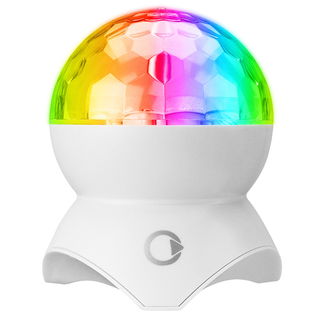 Mikado MD-X740 Beyaz Şarjlı BT-TF Cart-USB Tavan Led Işıklı Disko Topu Speaker Hoparlör - Mikado (1)