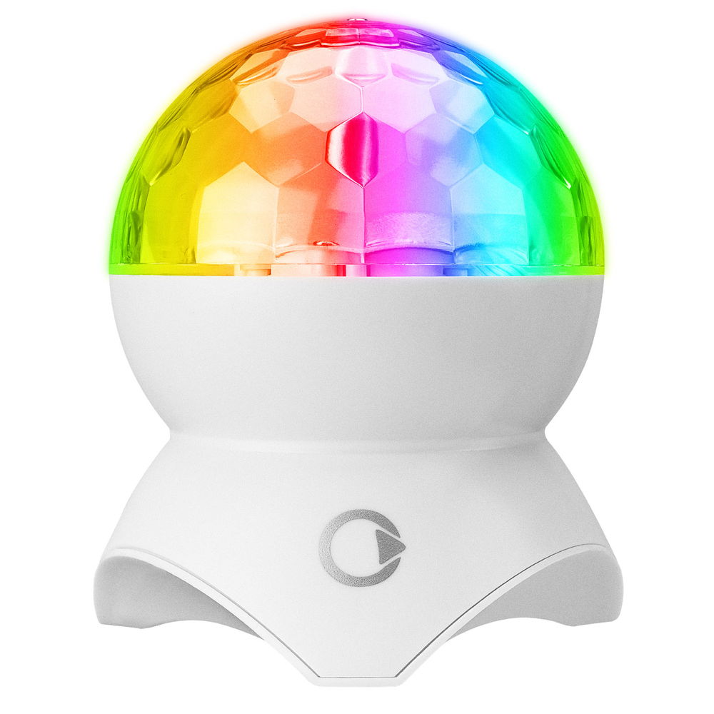 Mikado MD-X740 Beyaz Şarjlı BT-TF Cart-USB Tavan Led Işıklı Disko Topu Speaker Hoparlör - 2