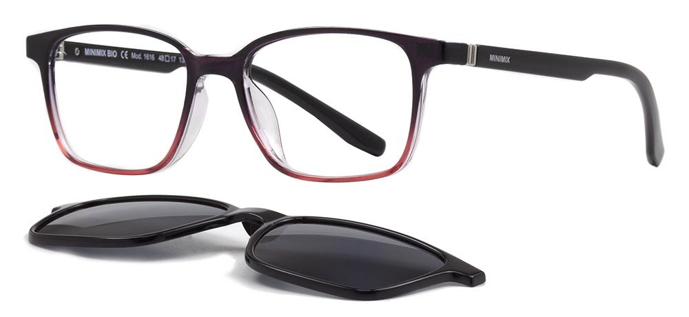 MINIMIX MNMX 1616-C.02 Clipon,Optik Çocuk Erkek,Kadın,Unisex Köşeli Çerçeveli Greenline BIO - 2