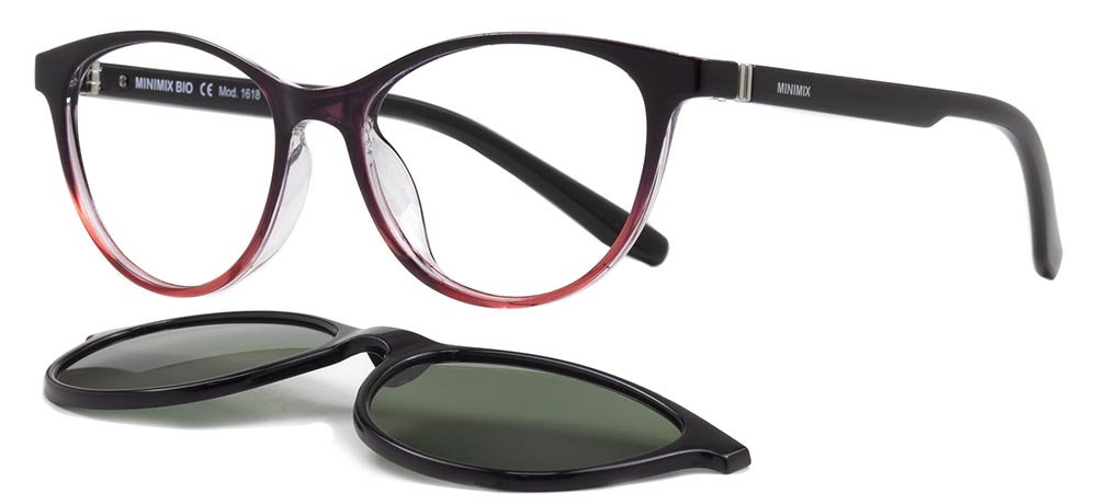 MINIMIX MNMX 1618-C.03 Clipon, Optik Çocuk Çocuk,Erkek,Kadın,Unisex Oval Çerçeveli Greenline BIO - 2