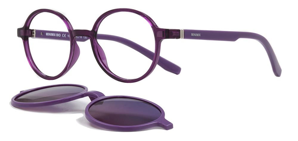 MINIMIX MNMX 1619-C.01 Clipon,Optik Çocuk Kadın Yuvarlak Çerçeveli Greenline BIO - 2