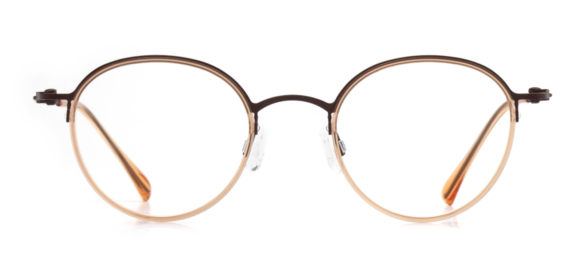 NBA NBA 1556-C.01 Optik Genç Kadın Yuvarlak Yarım Çerçeveli Titanyum - 1