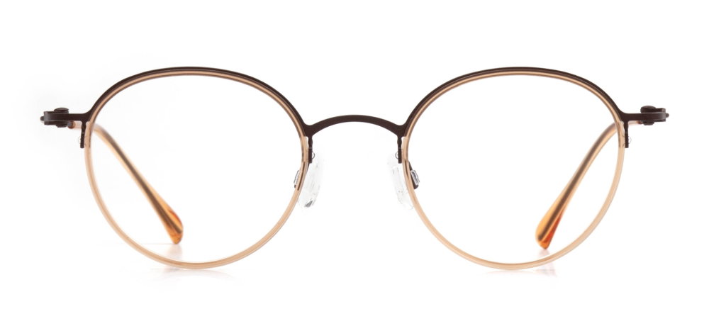 NBA NBA 1556-C.01 Optik Genç Kadın Yuvarlak Yarım Çerçeveli Titanyum - 1