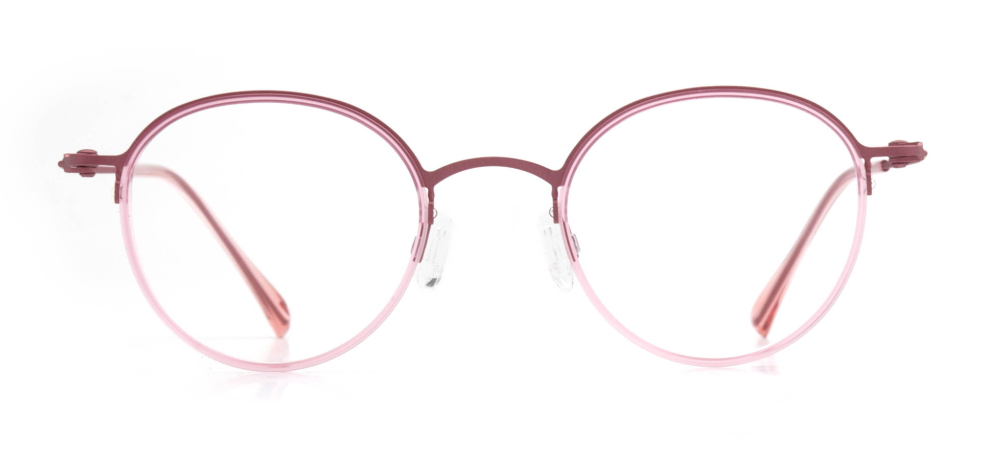 NBA NBA 1556-C.02 Optik Genç Kadın Yuvarlak Yarım Çerçeveli Titanyum - 1