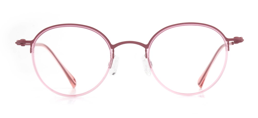 NBA NBA 1556-C.02 Optik Genç Kadın Yuvarlak Yarım Çerçeveli Titanyum - 1