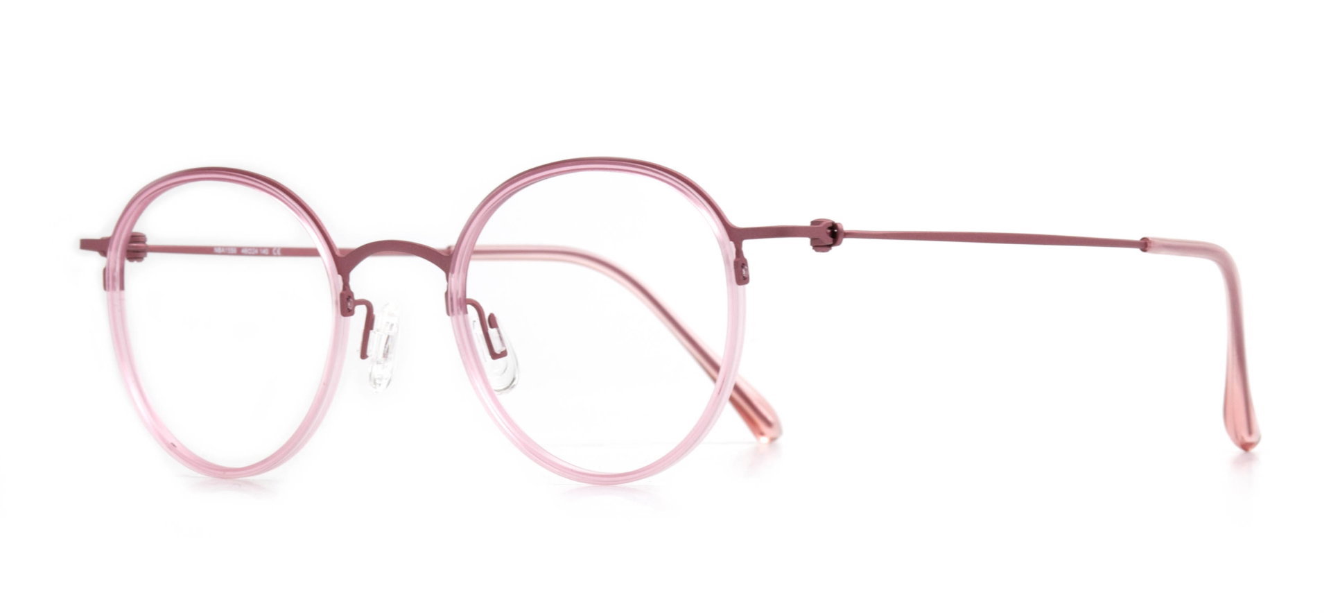 NBA NBA 1556-C.02 Optik Genç Kadın Yuvarlak Yarım Çerçeveli Titanyum - 2