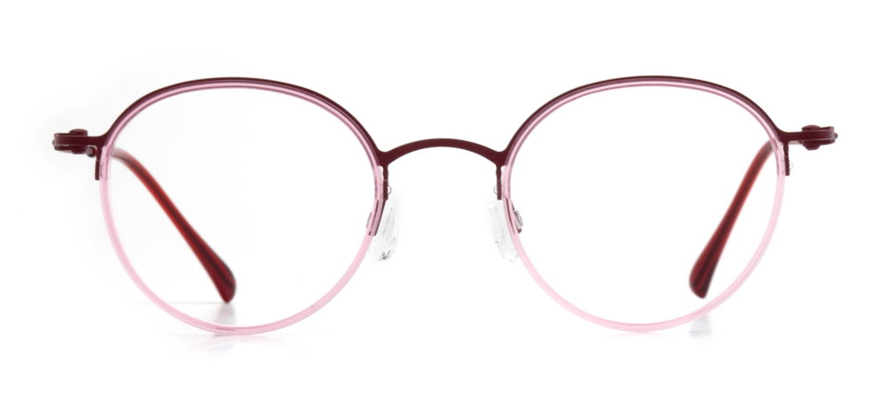 NBA NBA 1556-C.03 Optik Genç Kadın Yuvarlak Yarım Çerçeveli Titanyum - 1