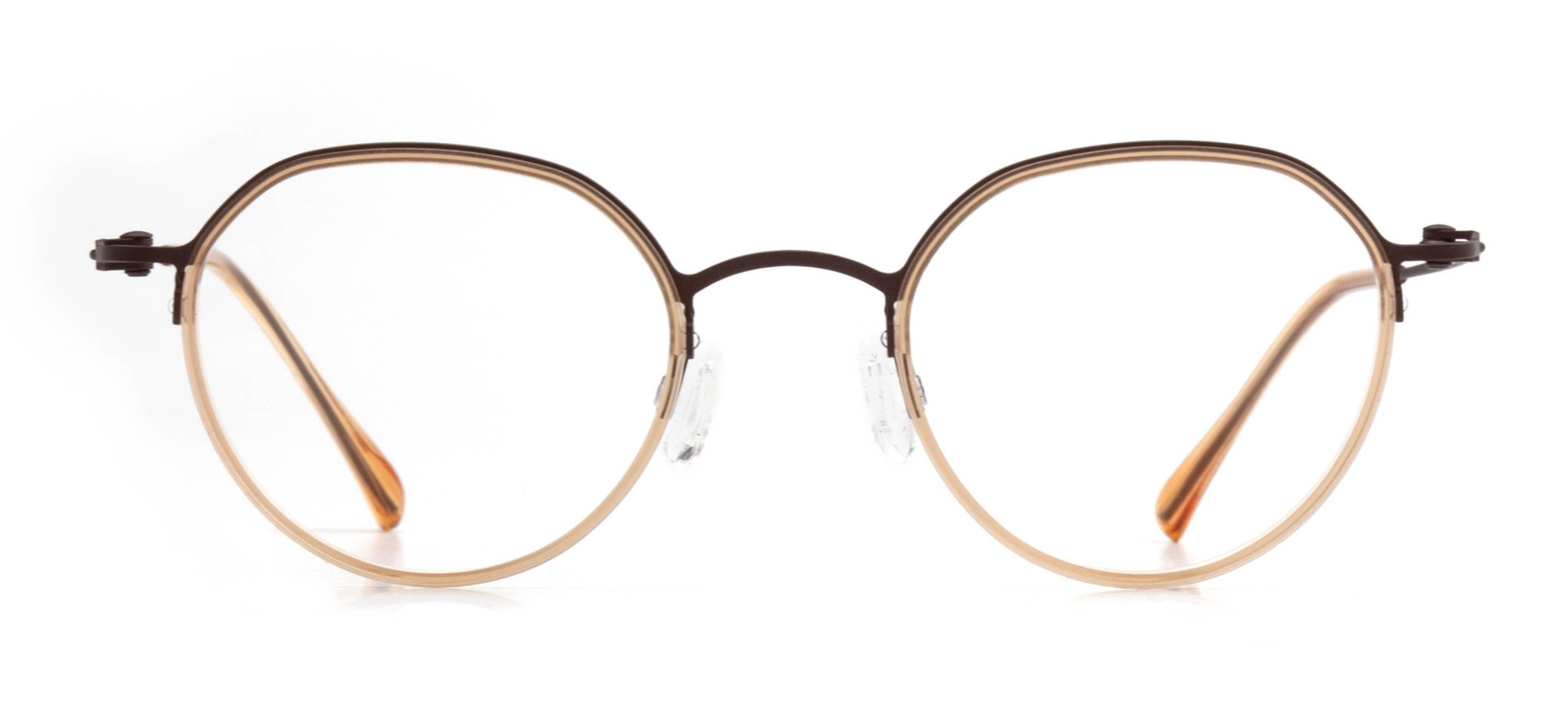 NBA NBA 1557-C.02 Optik Genç Kadın Geometrik Yarım Çerçeveli Titanyum - 1