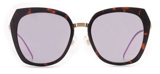 PROSUN PS6008-B21 Güneş Yetişkin Kadın Geometrik Çerçeveli Titanyum Polarize 