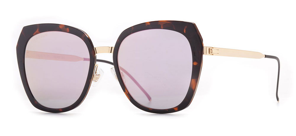 PROSUN PS6008-B21 Güneş Yetişkin Kadın Geometrik Çerçeveli Titanyum Polarize - 2