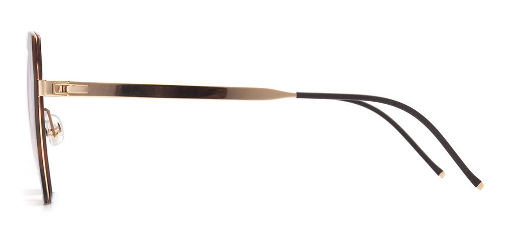 PROSUN PS6008-B21 Güneş Yetişkin Kadın Geometrik Çerçeveli Titanyum Polarize - 3