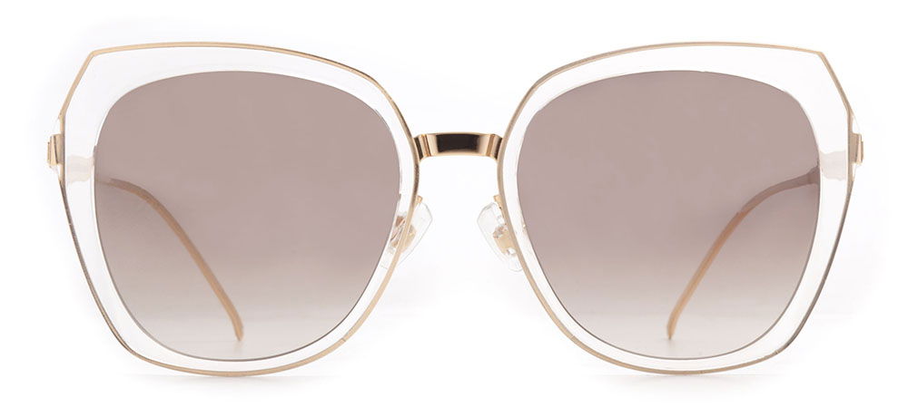 PROSUN PS6008-B92 Güneş Yetişkin Kadın Geometrik Çerçeveli Titanyum Polarize - 1