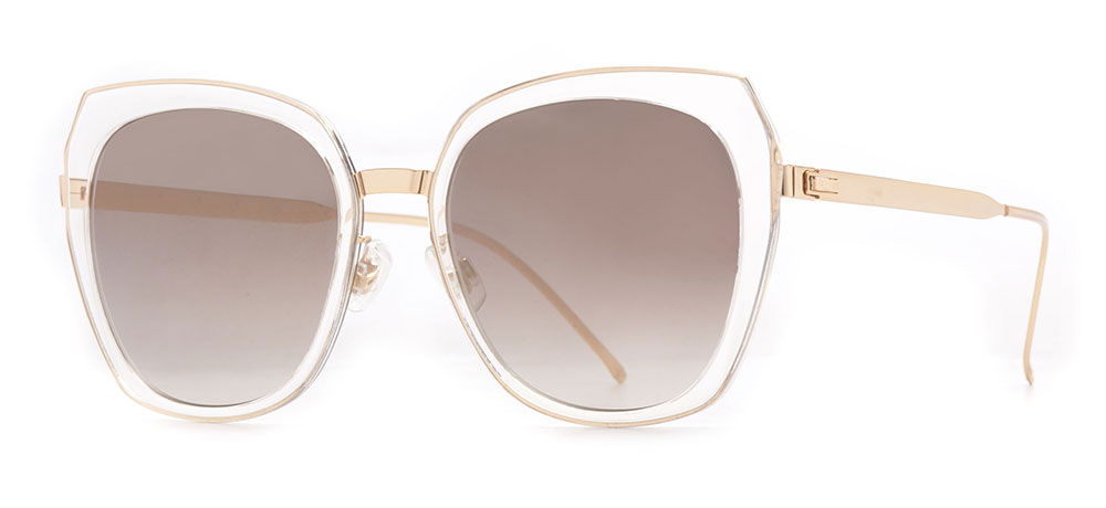 PROSUN PS6008-B92 Güneş Yetişkin Kadın Geometrik Çerçeveli Titanyum Polarize - 2