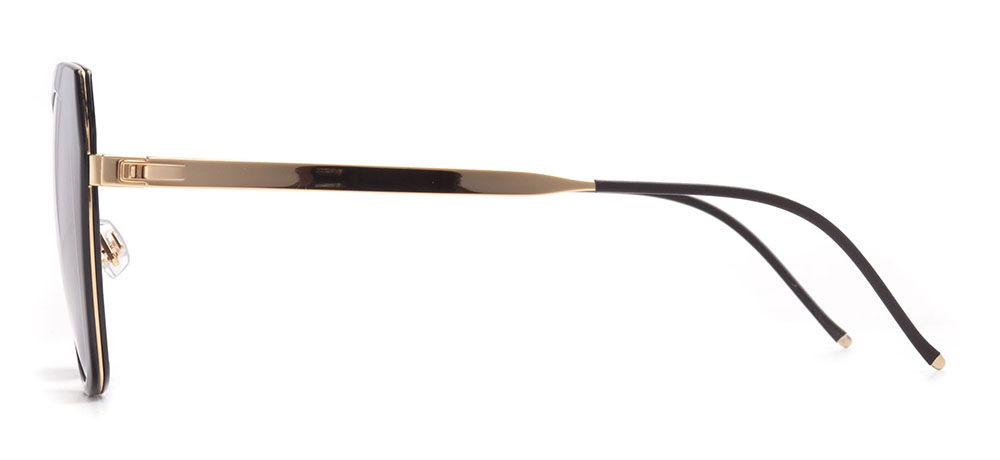 PROSUN PS6008-C19 Güneş Yetişkin Kadın Geometrik Çerçeveli Titanyum Polarize - 3