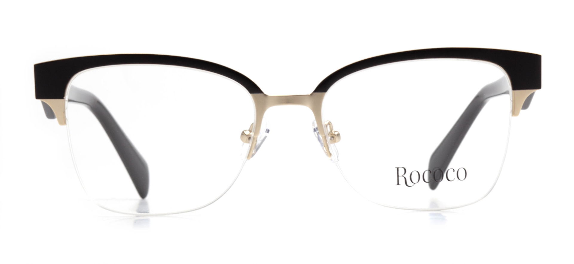 ROCOCO ROC 8101-C.01 Optik Genç Kadın Geometrik Yarım Çerçeveli Metal - 1