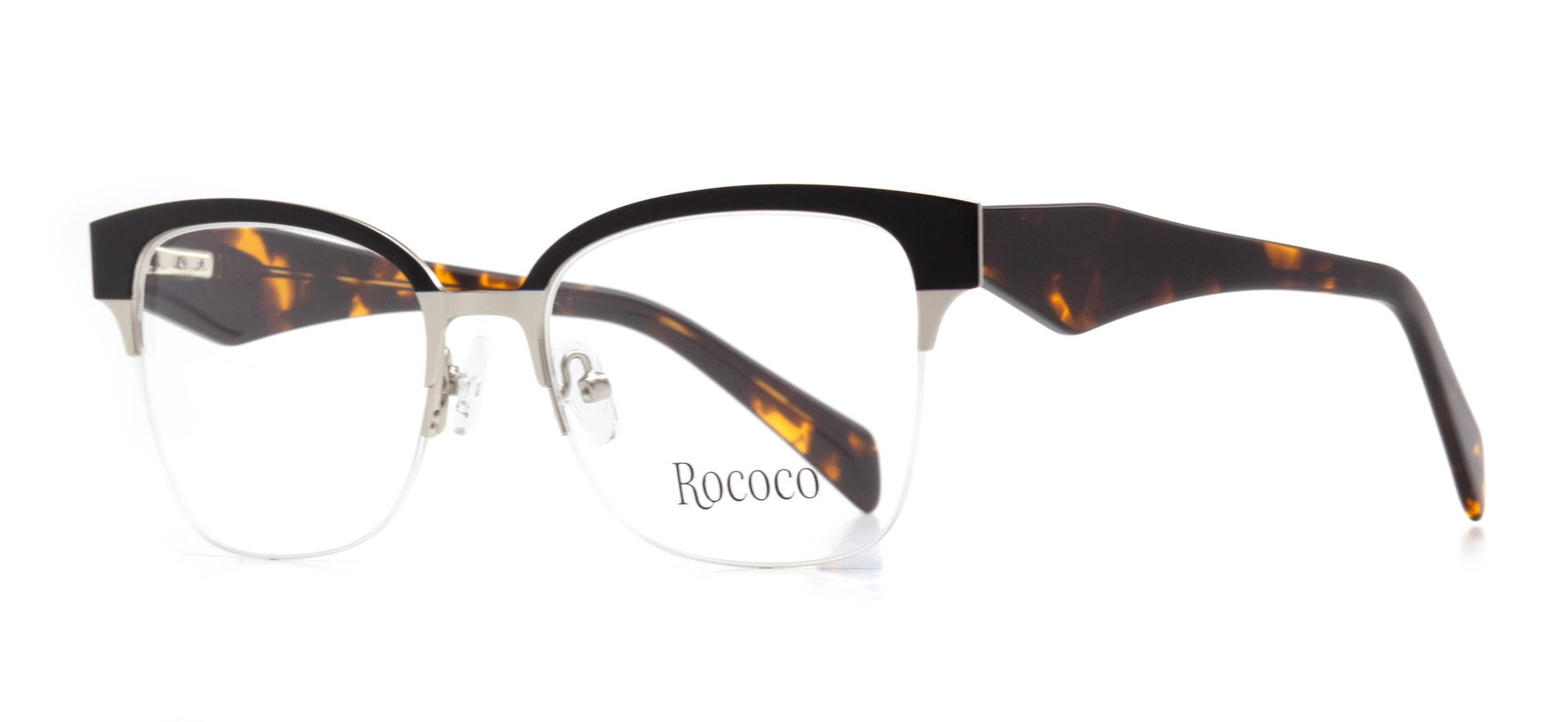 ROCOCO ROC 8101-C.02 Optik Genç Kadın Geometrik Yarım Çerçeveli Metal - 2