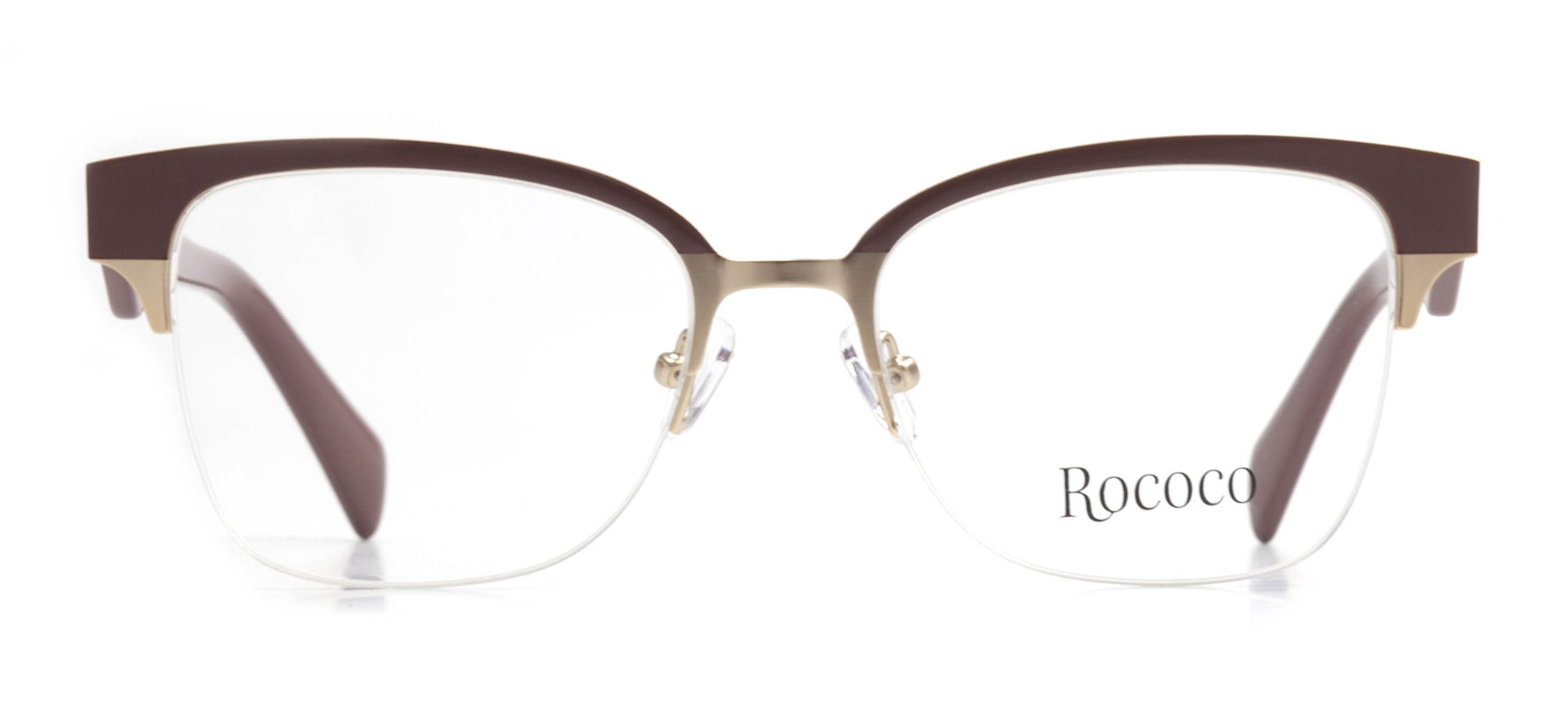 ROCOCO ROC 8101-C.03 Optik Genç Kadın Geometrik Yarım Çerçeveli Metal - 1