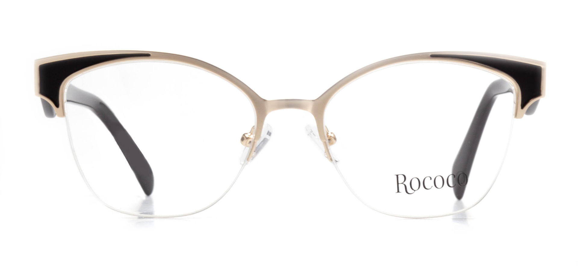 ROCOCO ROC 8102-C.01 Optik Genç Kadın Geometrik Yarım Çerçeveli Metal - 1