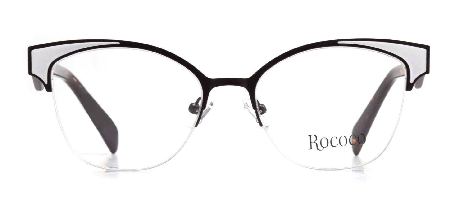 ROCOCO ROC 8102-C.02 Optik Genç Kadın Geometrik Yarım Çerçeveli Metal - 1