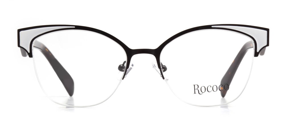 ROCOCO ROC 8102-C.02 Optik Genç Kadın Geometrik Yarım Çerçeveli Metal - 1