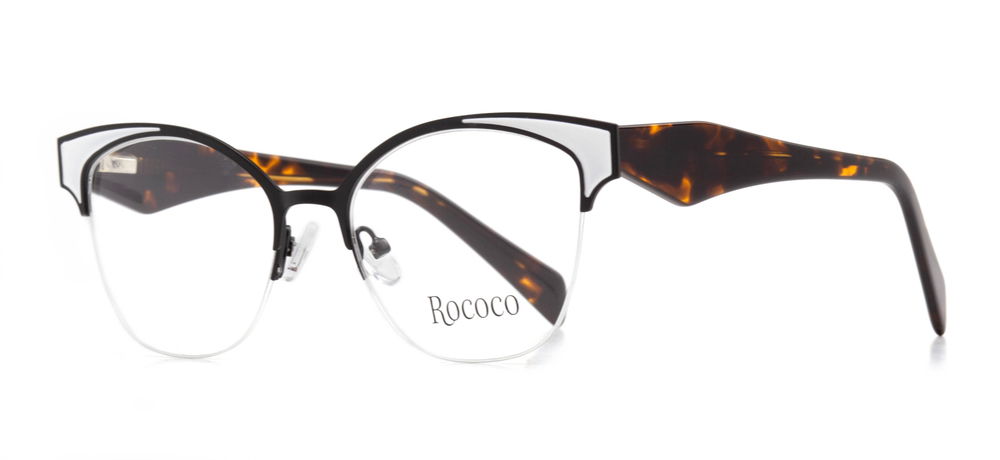 ROCOCO ROC 8102-C.02 Optik Genç Kadın Geometrik Yarım Çerçeveli Metal - 2