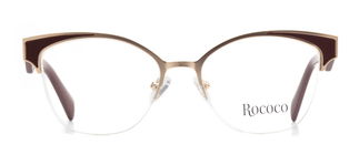 ROCOCO ROC 8102-C.03 Optik Genç Kadın Geometrik Yarım Çerçeveli Metal 