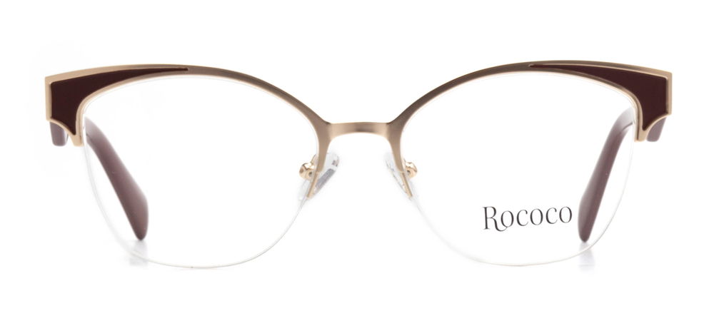 ROCOCO ROC 8102-C.03 Optik Genç Kadın Geometrik Yarım Çerçeveli Metal - 1