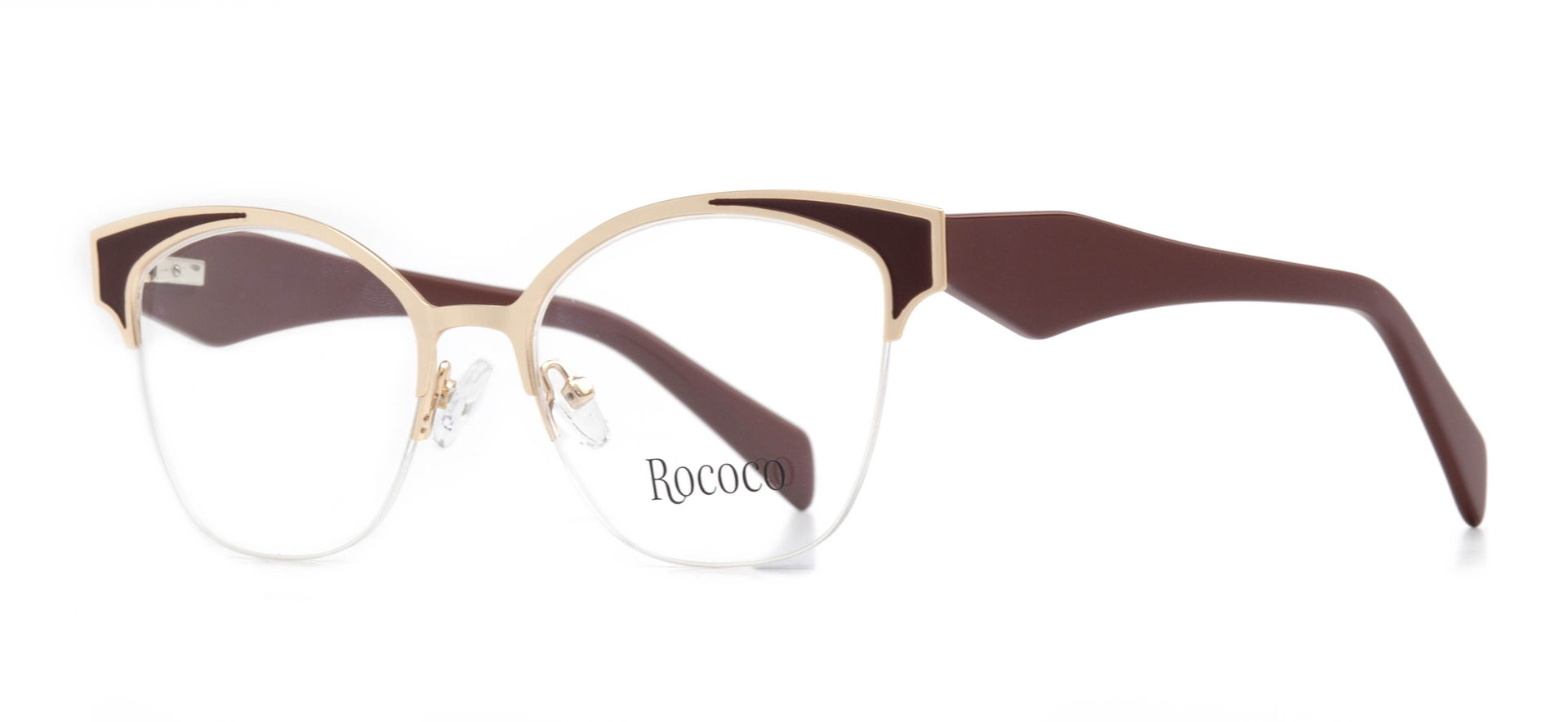 ROCOCO ROC 8102-C.03 Optik Genç Kadın Geometrik Yarım Çerçeveli Metal - 2