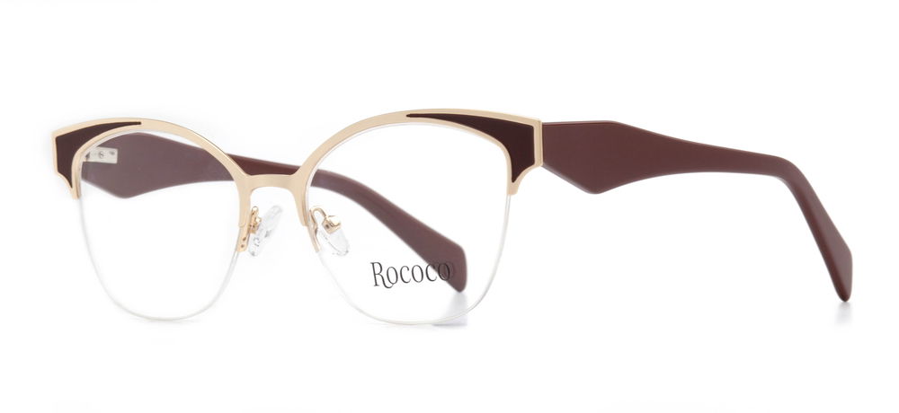 ROCOCO ROC 8102-C.03 Optik Genç Kadın Geometrik Yarım Çerçeveli Metal - 2