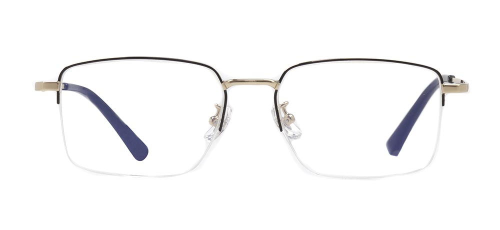 ROCOCO ROC 8552-C.03 Optik Genç Erkek Köşeli Yarım Çerçeveli Titanyum - 1