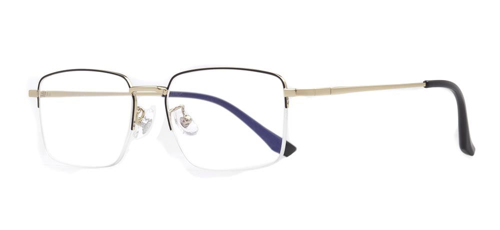 ROCOCO ROC 8552-C.03 Optik Genç Erkek Köşeli Yarım Çerçeveli Titanyum - 2