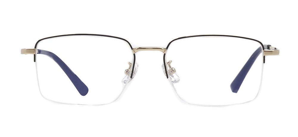 ROCOCO ROC 8552-C.03 Optik Genç Erkek Köşeli Yarım Çerçeveli Titanyum - 1